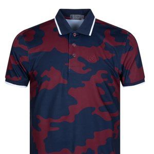 G/FORE Exploded Camo Polo Cabernet